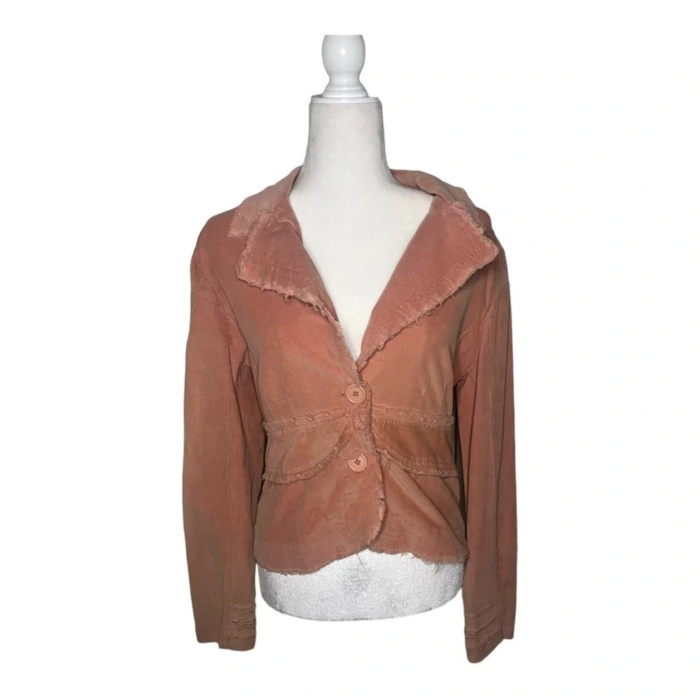Courduroy Salmon Y2K Blazer Jacket